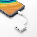 Miniatyrbilde 2 av 5: Lader til hodetelefonkonverter, USB-adapterkabel Type C til 3,5 mm[LD] A