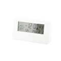 Miniatyrbild 2 av 8: LCD Digital Väckarklocka Klar Display Enkel Design Digital Termometer Hygrometer för Hem Sovrum Skola Kontor 2158L Vit med ljus