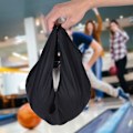 Miniatyrbillede 4 af 8: Bærbar Let Bowlingkuglepose Cleaner Ball Pouch Carrier til Gymudstyr Sort
