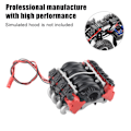 Miniatyrbilde 7 av 8: V8 1/10 RC Simulert Motordeksel Kjøler Motorvifte Universal Tilbehør for Trx4/scx10/scx10II
