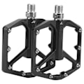 Miniatyrbillede 3 af 8: 1 par ZTTO mountainbikepedaler Aluminiumlegering Skridsikker cykelplatform flade pedaler (sort)