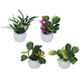Miniatyrbillede 4 af 8: 4 stk Dukkehustræer Miniatyr Kunstig Blomst Tiny Bonsai til 1:12 Dukkehustræde Dekoration