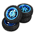 Miniatyrbild 4 av 8: RC Crawler däck Blå metall y-formade fälgar Hjul för WL A959 A979 A969 1/18 modellbil