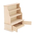Miniatyrbillede 2 af 8: Dukkehusbøgerække 1:12 Miniaturedekoration i træ Robust dukkehusbøgerække til børn Legestue i soveværelse