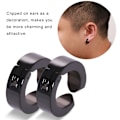 Miniatyrbillede 5 af 7: 1 par elegante øreclips i rustfrit stål Øreringe Ear Cuff Smykker Gave (sort glat overflade)