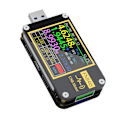Miniatyrbilde 3 av 8: 9-pins USB-spenningsmåler Skjerm Vende-funksjon Gravity Sensor Multifunksjonell USB Amperemeter Tester FNB48