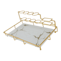 Miniatyrbillede 7 af 8: Elektrisk tandbørsteholder Multipurpose Light Luxury Elegant Stenkorn Tandbørste Tandpastaorganisator til Counter Top Badeværelse Hvid