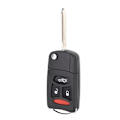 Miniatyrbild 2 av 8: 3 Panic Button Vikbar fjärrkontroll Flip Shell Key Fob Case Cover Passar för CHRYSLER 300 2005-2007