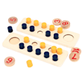 Miniatyrbillede 7 af 8: Træ Tællepinde Legetøj med Opbevaringspose Ti Gitter Array Uddannelsesmæssige Nummer Sortering Matematik Spil