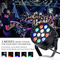 Miniatyrbillede 4 af 7: LED Par-lys, EBTOOLS 12 LED-scenlys med RGBW-farve, DMX, Strobe og lydaktivt tilstand
