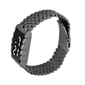 Miniatyrbillede 6 af 8: LED-ur med dobbelt åbent spænde i rustfrit stål metalrem rektangulær urskive Digitalt armbåndsur til udendørsaktiviteter Sort