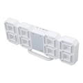 Miniatyrbild 7 av 8: 3D LED Digital klocka Tid Temperatur Display Nattljus Alarmfunktion Vit 3D Digital klocka för hemmet Vanlig version