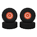 Pikkukuva 3 / 8: 4 kpl RC-auton renkaat 120 mm 1,9 tuuman kumia 10 säteen nylonilla varustettavat navat RC-auton osat Axial SCX10 90046 Traxxas Redcat GEN8 Orange