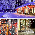 Miniatyrbilde 4 av 8: LED snøfalllys LED projektor snøfallende lys for hage snøfnugg Roterende LED-lys