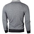Miniatyrbillede 2 af 3: Grid Zip Up Mænds Vinter Cardigan Frakke - Mørkegrå