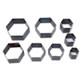 Miniatyrbild 1 av 8: 8st Lädermanschettform DIY Hexagonal Form Skärpa Högkolstål Hollow Punch Cutter för Lagerläggning av Tyg Smycken