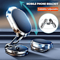 Miniatyrbillede 3 af 5: Foldbar Magnetisk Biltelefonholder 360 Rotation Navigation Beslag Sølv
