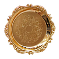 Miniatyrbild 4 av 8: Rund frukttallrik metall serveringsfat Desserttårta Dekorativ skiva för bröllopsfest Golden S