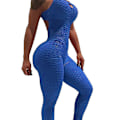 Miniatyrbilde 1 av 4: Yoga Dress med Skrumpede Bakside, Kryssrygg, Bodysuit, Marineblå