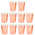 Miniatyrbillede 7 af 8: 20 stk. Papirkopper Drikke Komposterbare Kopper Genanvendelige Juicekopper til Fest Kaffe Te Rosaguld