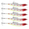 Miniatyrbilde 8 av 8: 5 stk Kunstig Simulering Minnow Langkast Agnsnelle med Treble Hook Fisketilbehør 3#