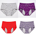 Miniatyrbillede 2 af 4: Dametrusser til menstruation, lækagesikre, sæt af 4, størrelse L
