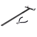 Miniatyrbillede 7 af 8: Bueskydningslineal af aluminiumslegering Recurve/Compound Bow T-formet buemålingsværktøjssæt