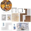 Miniatyrbild 4 av 8: DIY Miniatyr Modern Byggnadsmodell Trähus Montering Dockhus Kit Leksak Present