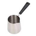 Miniatyrbilde 2 av 8: Melkeskummende kanne 201 rustfritt stål Langt håndtak Enkel rengjøring Blank struktur Skaldesign Kaffe kanne Kanne for DIY matlaging 350 ml