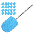 Miniatyrbillede 7 af 8: Negle Slibebånd Borrspids Nail Art Polering Sliplock Sæt Tilbehør (10 x 15 mm) Blå