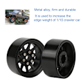 Pikkukuva 7 / 8: 2 kpl Alloy Beadlock -vanteiden reunat TRAXXAS TRX-4 1/10 RC -maastokiipeilyautolle Musta