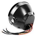 Miniatyrbillede 8 af 8: 7' H4 Motorcykel Forlygte Blinklys LED Front Blinklys Lampe