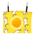 Parrots Hammock Pet Bird Hanging Sleeping Bed Warm Flannel Playing Cave House with Hole (S Duck Pattern Yellow Bottom)