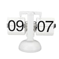 Miniatyrbillede 3 af 8: Flip Clock Store Nummer Batteridrevet 304 Rustfrit Stål Bordplade Retro Flip Clock til Hjemmekontor 24 Timer Helt Hvid