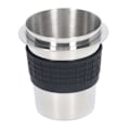 Miniatyrbilde 2 av 8: 58 mm kaffedoseringskopp i rustfritt stål Kaffemaskin håndtak Mottaks pulverkopp med silikonring Farge i rustfritt stål