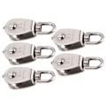 Miniatyrbillede 5 af 8: 5 stk. enkel remskive ruller rustfrit stål 1500 kg leje med tykkelse 15 mm/0,6 tommer Robust hardware
