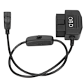 Miniatyrbillede 7 af 8: 16-bens OBD2-stikkontakt USB-strømkabel OBD-adapterkabel 18,9 tommer oplader med universal stik