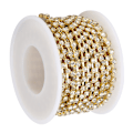 Miniatyrbild 6 av 8: 10 Yards/Roll Strass Kedja Gör det själv Hantverk Kläder Sydekoration Tillbehör Utsmyckningar Vita Strass Guld Botten SS12‑3mm