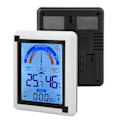 Miniatyrbild 3 av 8: LCD-pekskärm Väderklocka Digital Temperatur Fuktighetsmätare Termometer Hygrometer
