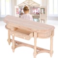 Miniatyrbillede 6 af 8: 1:12 Dukkehuse Træ Halvrund Skuffe Skrivebord Model til Dukker DIY Dukkehuse (Halvrund Skuffe Skrivebord)