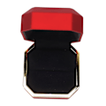 Miniatyrbild 6 av 8: LED Ljus Ring Box Smycken Display Presentbox Smycken förvaringsfodral för förlovningsbröllopRöd