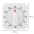 Miniatyrbillede 2 af 7: 60-minutters timer Køkkenurpåmindelse Praktisk nedtællingstimer Mekanisk timer