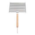 Miniatyrbillede 2 af 8: Aftagelig pølseholder i rustfrit stål med dampfunktion og ekstra langt træhåndtag 4 spyd 6 pinde design BBQ-værktøj L