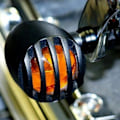 Miniatyrbilde 6 av 8: 2 stk Motorsykkel Retro Blinklys Baklys Indikator Helt Krombelagt Bakbremslys
