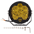 Miniatyrbillede 2 af 8: 5 tommer LED Offroad Lys IP67 Vandtæt 90W 5000LM Universal Spotlight til SUV ATV UTV Båd Gul