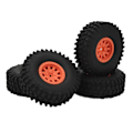 Pikkukuva 2 / 8: 4 kpl RC-auton renkaat 120 mm 1,9 tuuman kumia 10 säteen nylonilla varustettavat navat RC-auton osat Axial SCX10 90046 Traxxas Redcat GEN8 Orange