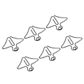 Miniatyrbillede 8 af 8: 100 stk. Mini Papirclips Udsøgte Bærbare Multifunktionelle Bogmærkeclips til Kontor Skole Hjem Svampeform