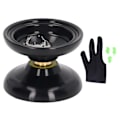 Miniatyrbild 1 av 8: Yoyo Ball Svarar inte Aluminiumlegering Stabilitet Avancerad Yoyo med 3st Strings Glove Svart