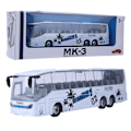 Miniatyrbillede 2 af 8: 1:50 Simuleringsmodel af Transit Bus Legetøj Legering Træk Tilbage Bus Legetøj med Lys og Musik til Børn (Hvid)