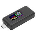 Miniatyrbild 2 av 8: USB C Power Tester Spänning Ström 2 i 1 Meter Voltmeter Amperemeter Färgskärm DC4‑30V